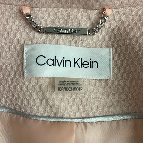 Calvin Klein Women's Rose Pink Asymmetric Novelty Jacket - Picture 8 of 10
